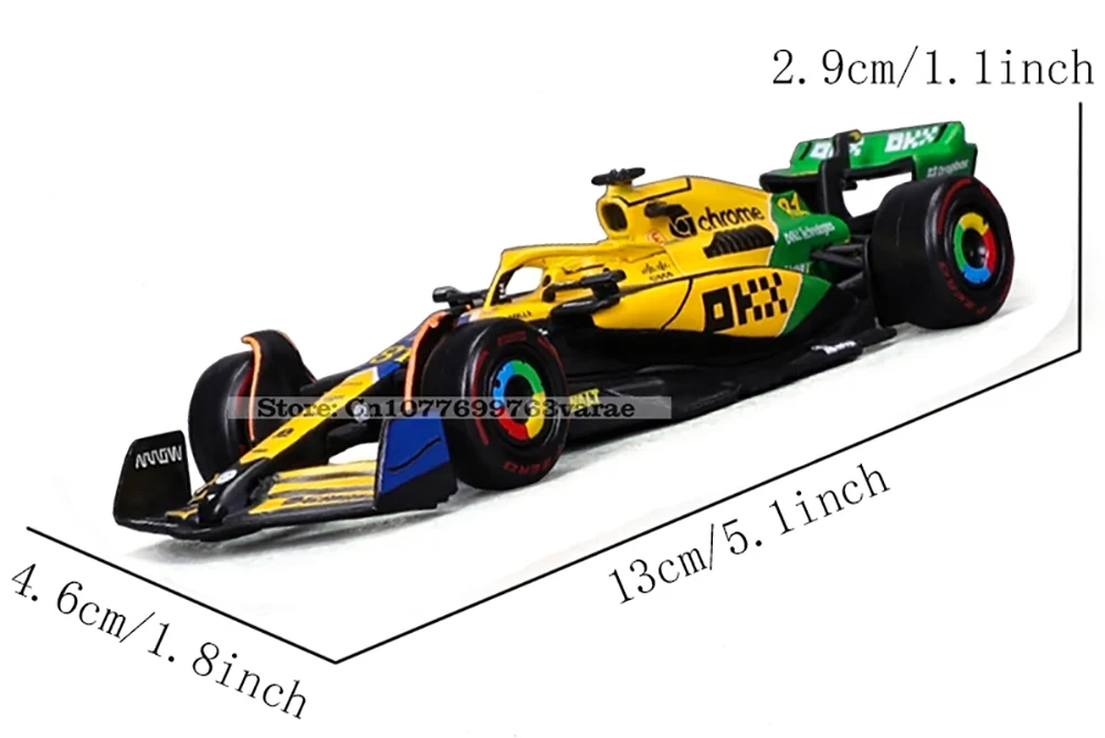 Bburago 1:43 2024 F1 McLaren MCL38 # 4 Lando Norris # 81 Oscar Piastri Legierungsauto Druckguss-Modell Spielzeug Sammlerstück – Detail 3