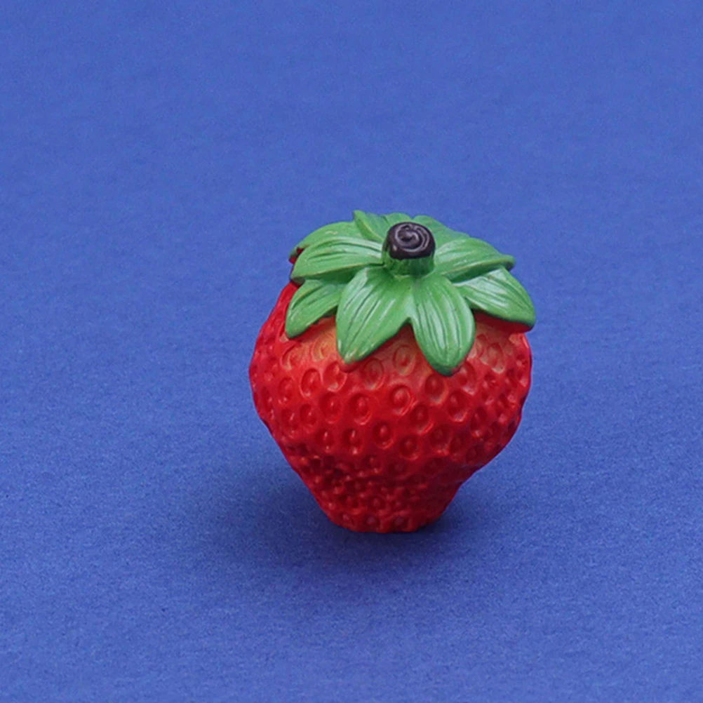 

6 Pcs Strawberries Simulated Strawberry Food Small Decor Decorate Mini Artificial Model Photography Prop Red Realistic Faux