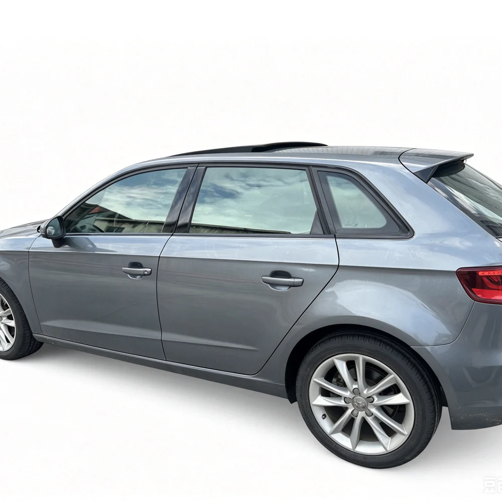 Chrom-Entfernungs-Fensterverkleidungsaufkleber für Audi A3 8V 2013-2020 Schrägheck, glänzend/matt schwarz, Außen-Dekor – Detail 3
