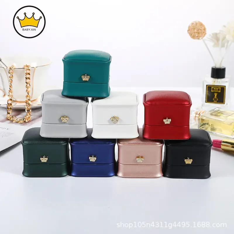 

Упаковочные футляры, держатель для безделушек, органайзер, кожаный контейнер для ювелирных изделий, подарочная коробка для колец, серьги, ювелирные изделия