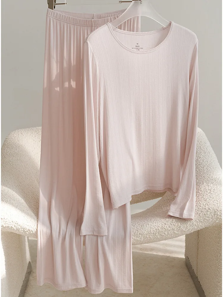 set-pigiama-in-pizzo-a-maniche-lunghe-e-pantaloni-lunghi-abbigliamento-da-casa-per-donna-sensazione-di-leggerezza-comodo-pigiama-con-vestaglia