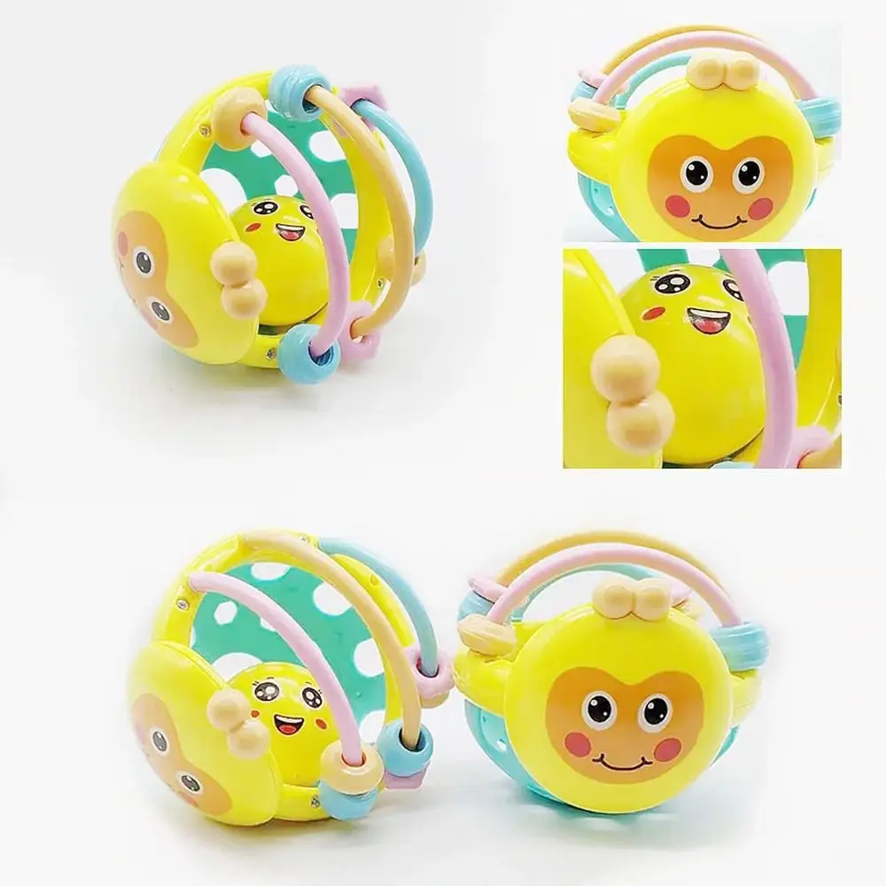 1 pz nuova forma di ape dentizione morbida sviluppa campana a mano in plastica infantile neonato prima educazione tocco mano che afferra palla
