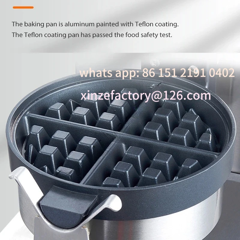 Customizable Belgian Waffle Cake Mold Manual Muffin Food Machinery Kitchen Equipment Bakery Machines Electric Baker