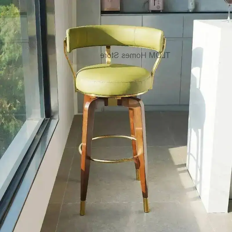 Barra Sillas Retro Swivel Altas Bar Chairs Adults Ergonomic Comfortable Midcentury Waiting Minimalist Bar Para Stools Furniture