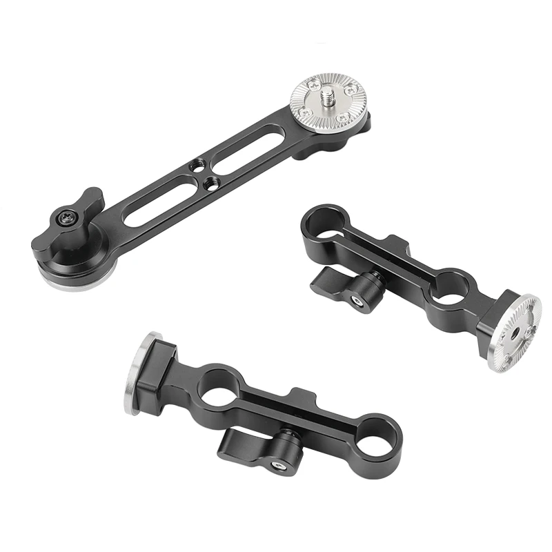 HDRIG ARRI Rosette نمط Z شكل تمديد الذراع مع مزدوج 15 مللي متر قضيب المشبك السكك الحديدية لجهاز تثبيت الكتف