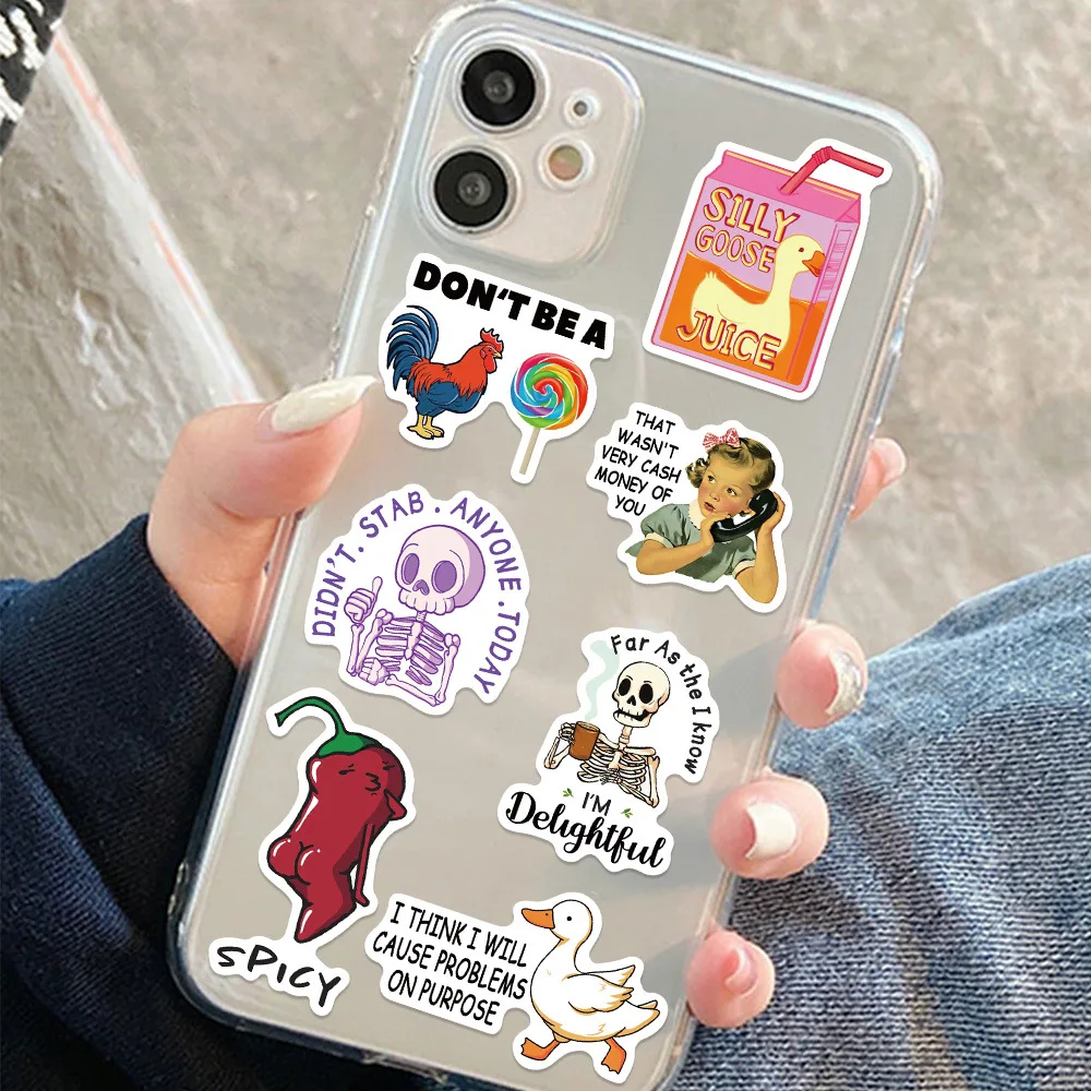 10/30/50 PIÈCES Drôle Snarky Meme Autocollants Dessin Animé Autocollants Décoration BRICOLAGE Ordinateur Portable Réfrigérateur Téléphone Vélo Ordinateur Portable Guitare Graffiti Enfants Jouets