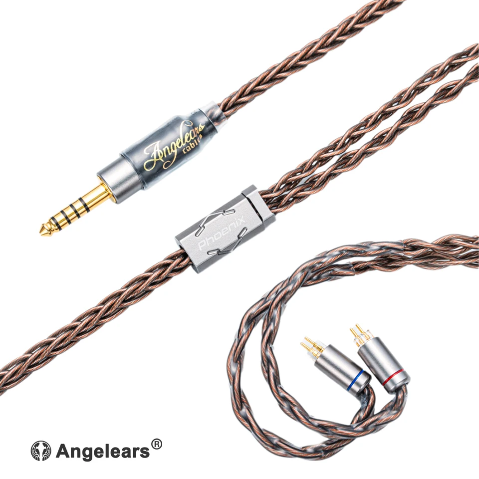 美品 Angelears Phoenix 2Pin 4.4mmプラグケーブル Angelears Phoenix Mini Type 4S Litz 6N 単結晶 Cu + SPC
