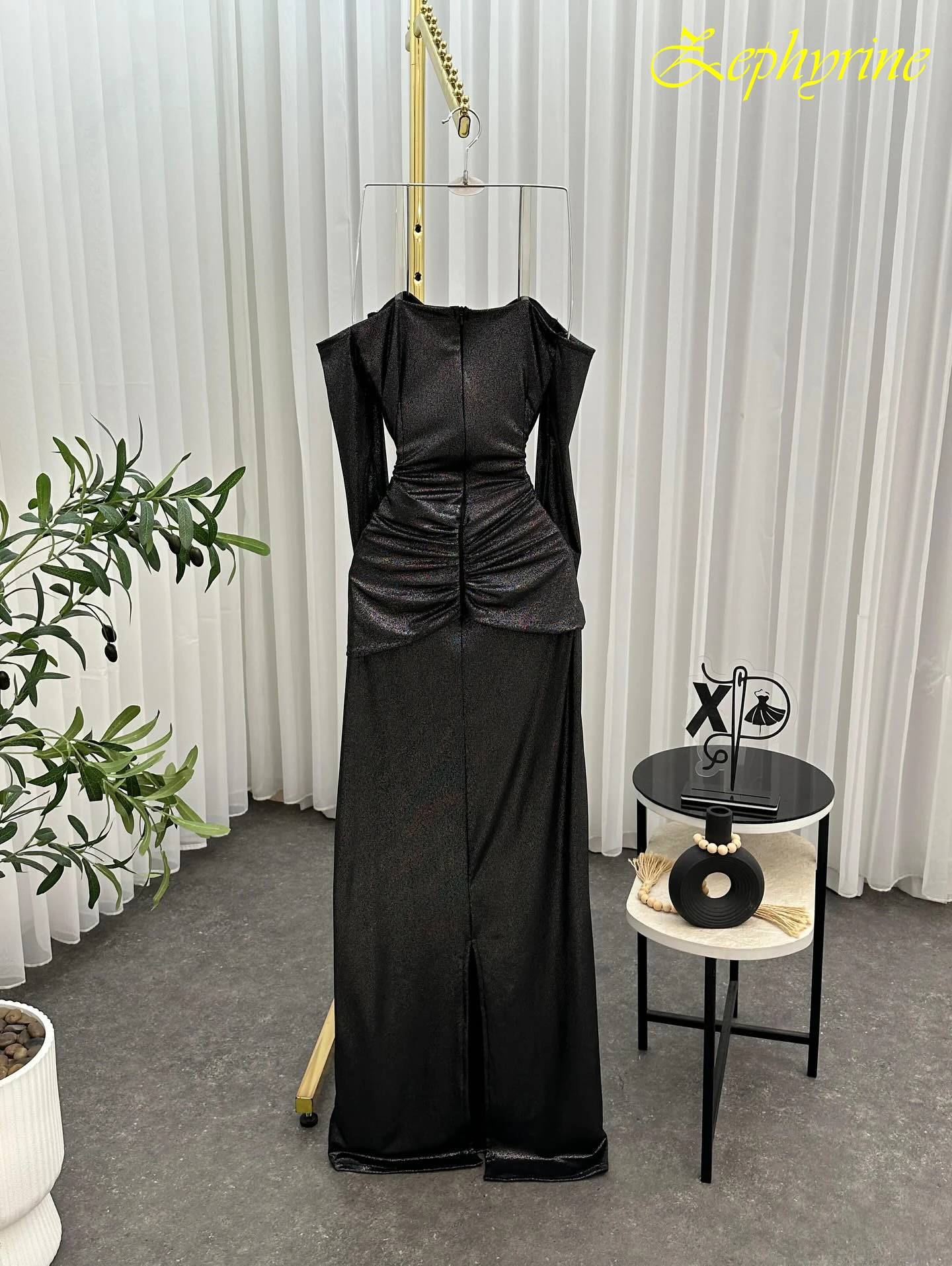 Maßgeschneidertes A-Linien-Boot-Ausschnitt, elegantes formelles Abendkleid und Temperament, hochwertige Promi-Kleider, zartes Partykleid
