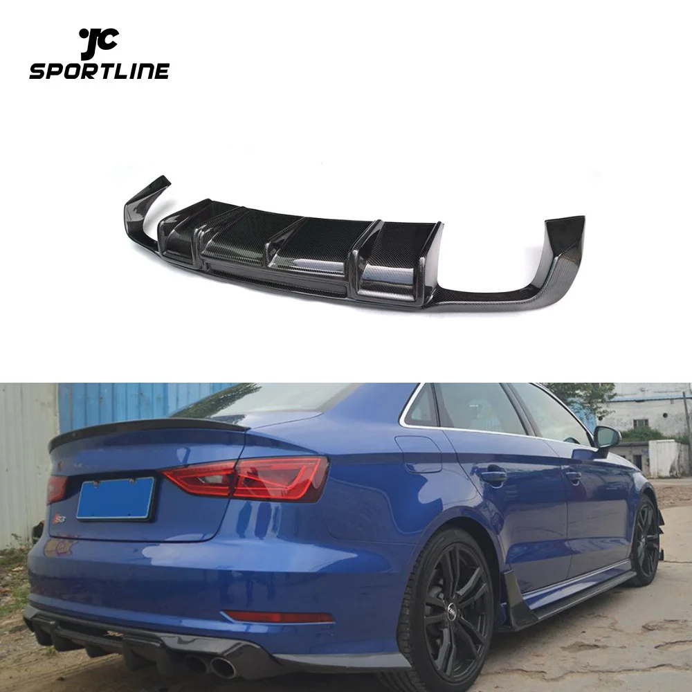 

Carbon Fiber Rear Diffuser Lip for Audi A3 SLINE 8V S3 Sedan 4-Door 2014-2016