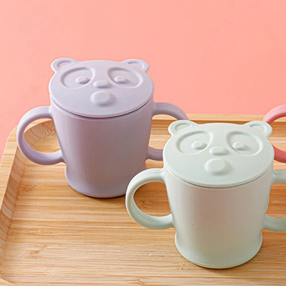 

1Pcs Toddlers Silicone Learning Cup Ergonomic Design Lid Spill Resistant Baby Drinking Training