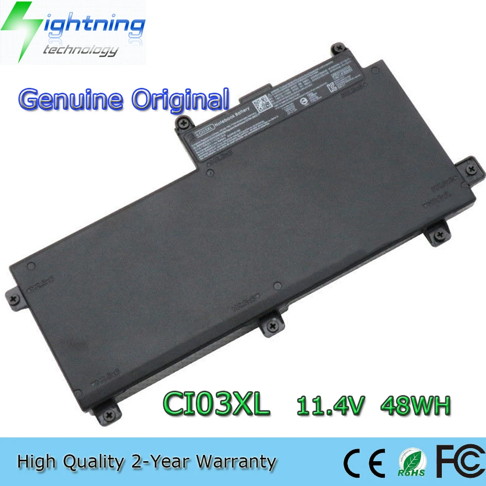 Batterie d'ordinateur portable CI03XL 11,4 V 48 Wh pour HP ProBook 640 G2 645 650 655 HSTNN-DB7N 801554-001, etc.