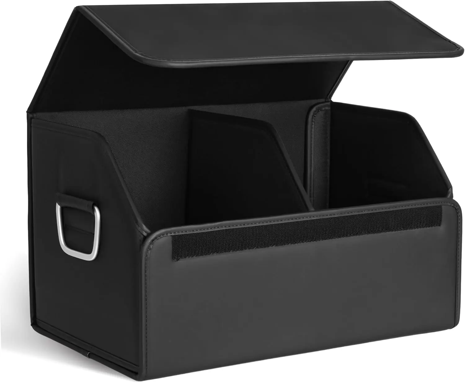 

Suede Leather Trunk Organizer, Large Foldable Car Storage with Lip, Black, Fits SUV/Jeep/Sedan/Home/Camping