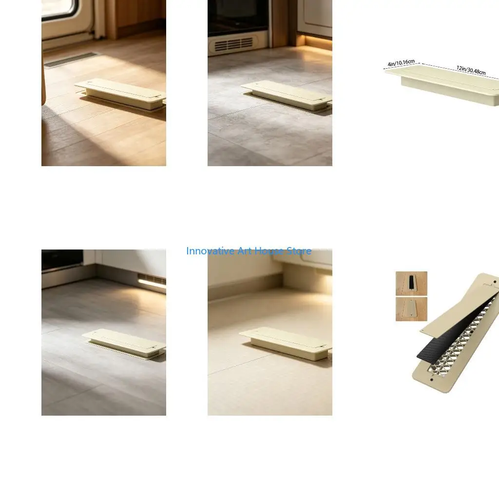E1PC Mobile Floor Register Cover Aluminum Iron for 2 x 10 Opening Care and Cleaning
