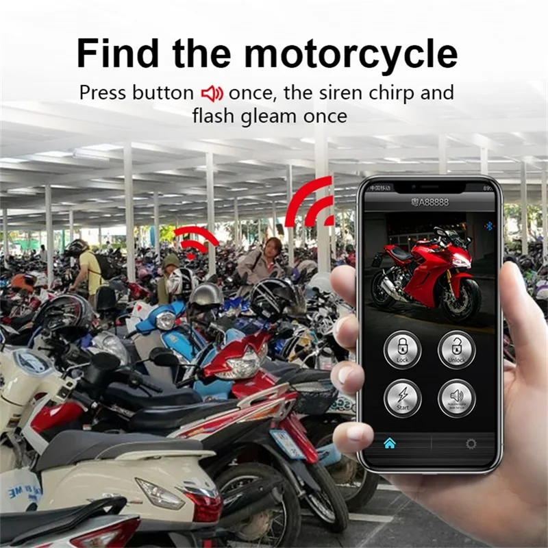 Auto Alarm System Motorcycle Alarm  Wireless Anti-theft With Proximity Sensor Remote