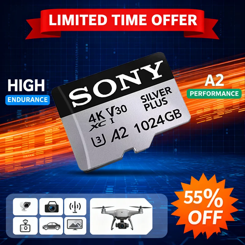 Карта памяти SONY Extreme SD, высокоскоростная флэш-карта Micro TF 2 ТБ для Xiaomi 1 ТБ 512 ГБ Cartao De Memoria 256 ГБ 128 ГБ TF-карты