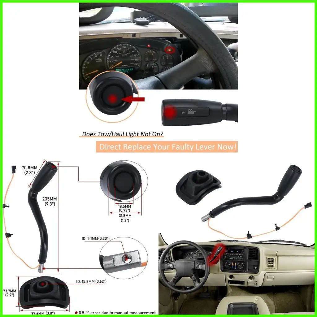

Gear Shifter Lever with Tow Button for Suburban Silverao Automatic Transmission Shifter Lever 26075107