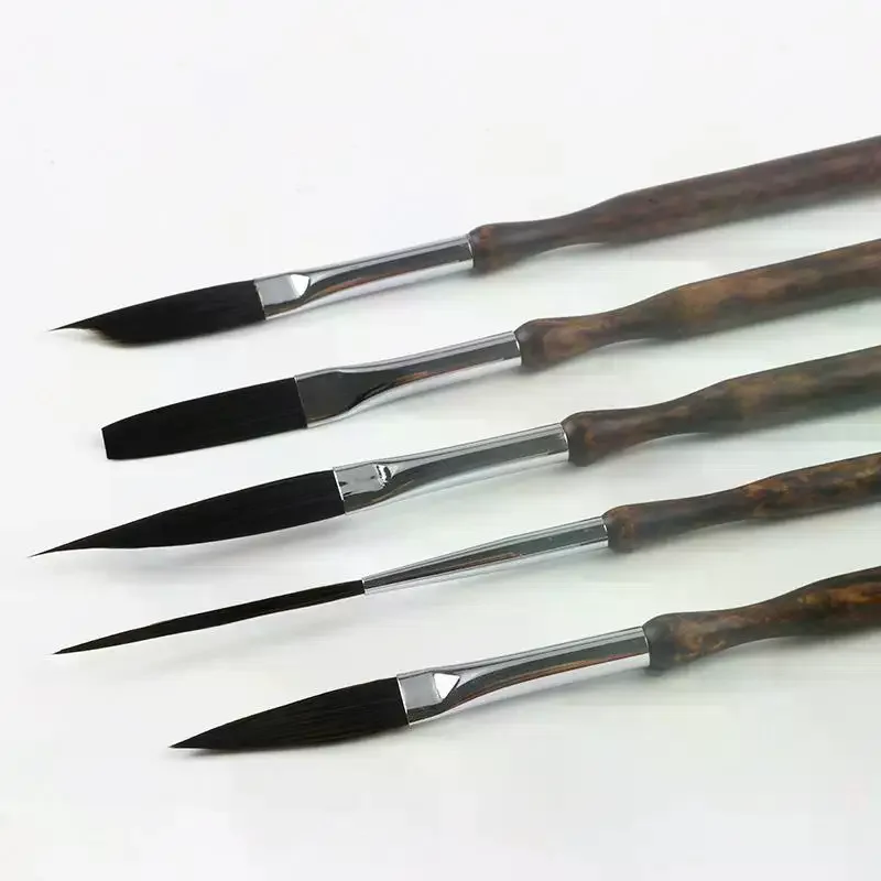 1/5Pcs Pinstriping Brush High Performance Detail Brush Portable Watercolor Oil Painting Brushes For Art Drawing Hand-painted