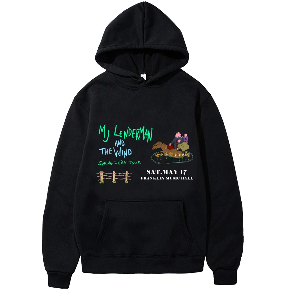 

MJ Lenderman Tour 2024 Hoodie with Pocket Hip Hop Sweatshirt Long-sleeved Simplicity Loose Clothes Retro Moletom New Pullover