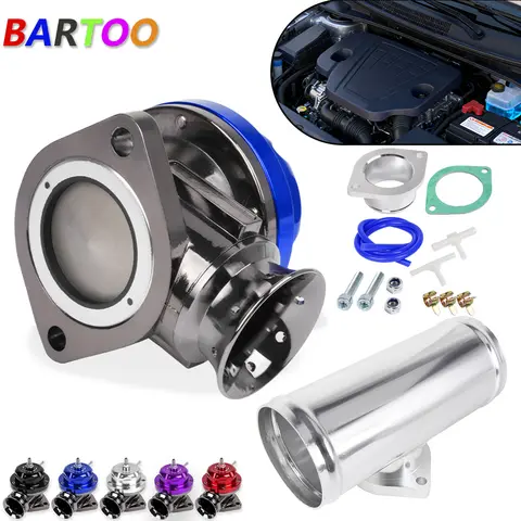 Bartoo-Aluminum Type-RS Turbo Blow Off Valve Universal With 2.5" 63mm BOV Flange Pipe Kit BOV129