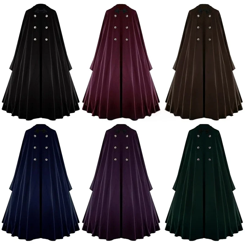 Halloween Hooded Robe Pastor Makeup Ball Death God Robe Tie Women's Costume Performance Tunic Top plus Size Customizable
