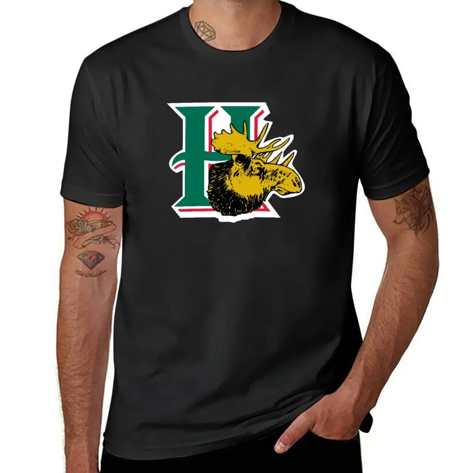 

Halifax Mooseheads-club T-Shirt man t shirt animal prinfor boys mens fashion