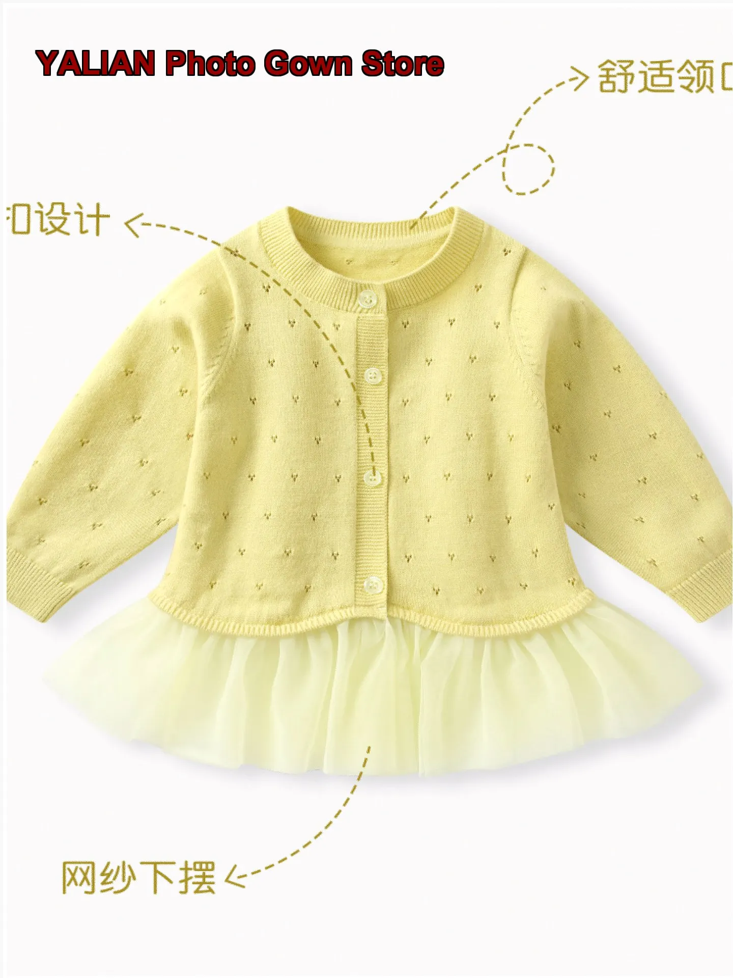 Infant Knit Jacket Newborn Baby Autumn Stylish Knit Top Girls Outwear Clothing