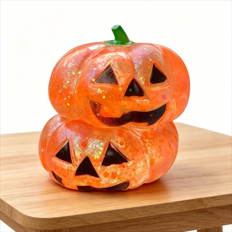 Halloween-Kürbis Maltose-Stressball, Quetschspielzeug, Weicher Stressball mit Langsamer Rückfederung, Fidget-Spielzeug zur Stresslinderung, Lustiges Geschenk für Erwachsene – Detail 4