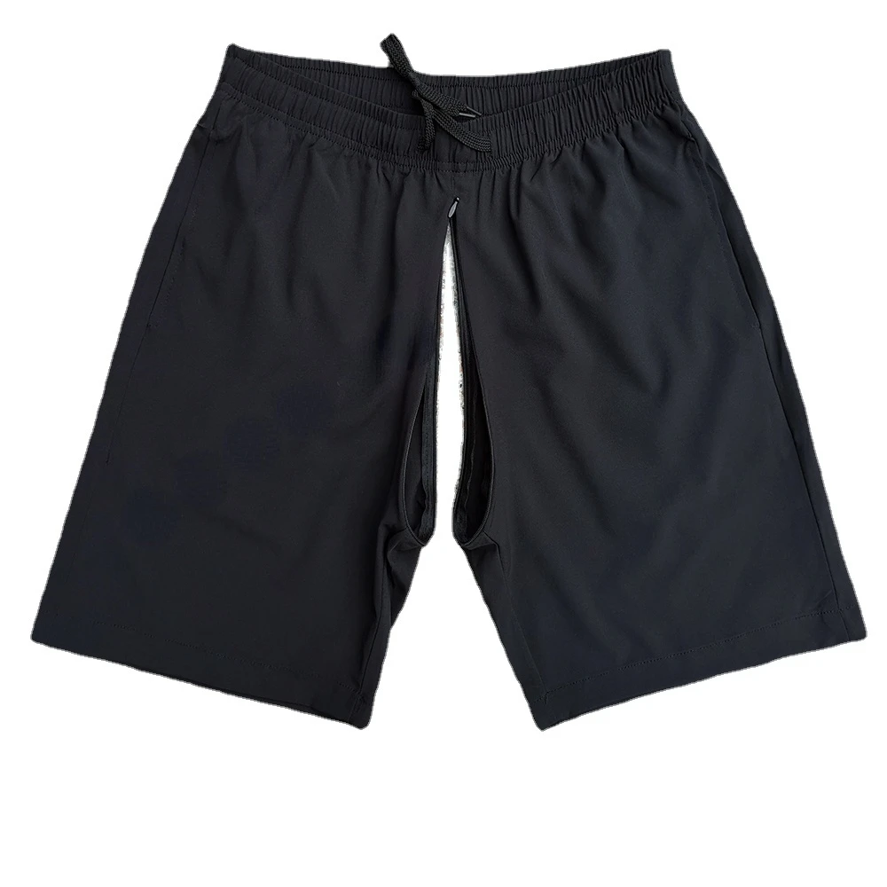 

Outdoor Sex Shorts Summer Ice Silk Quick Dry Open Crotch Invisible Zipper Pants Crotchless Outdoor Exposed Mens Fetish Gay