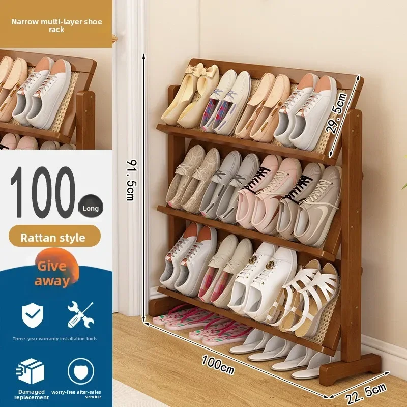Minimalist Narrow slit shoe rack multi-layer small apartment door simple new large capacity shoe rack bookshelf