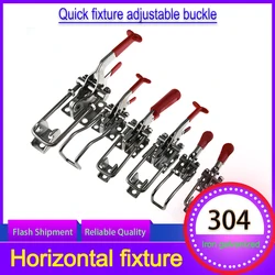 304 Stainless Steel / Iron galvanized Quick Fixture Adjustable Buckle Lock Clamp Box Buckle Horizontal Fixture Door Bolt Clamp