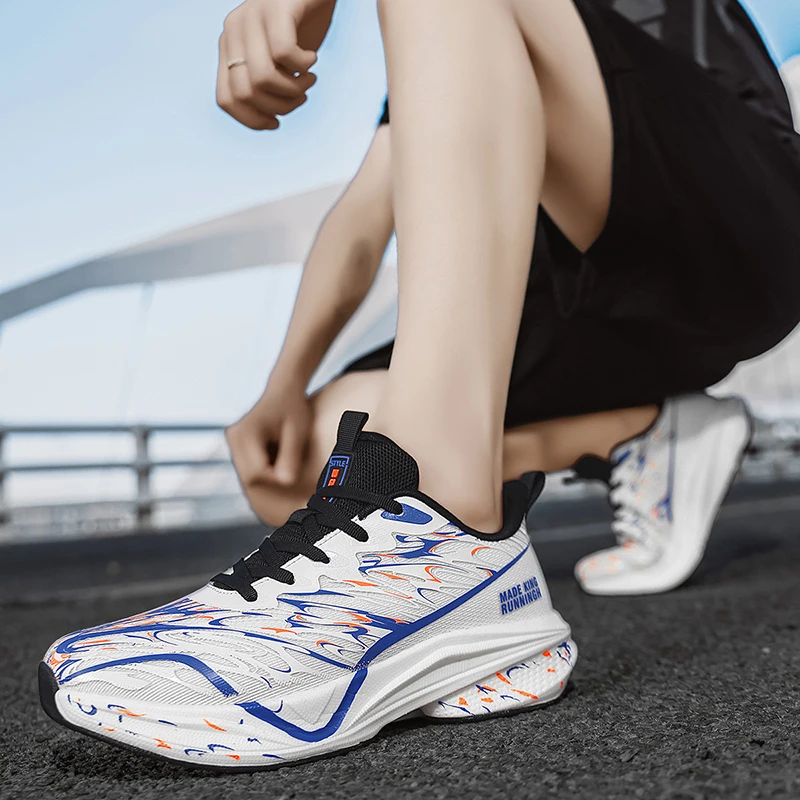 Running Shoes Carbon Board Speciality Marathon Men Sports Breathable Lightweight Women's Comfortable Athletic Nonskid Sneakers