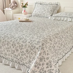 Bonenjoy Print Bedspread Lace Bed Cover Skin-friendly Bedsheet Soft Bed Linen покрывало Girls Room Bedspreads (No Pillowcase)