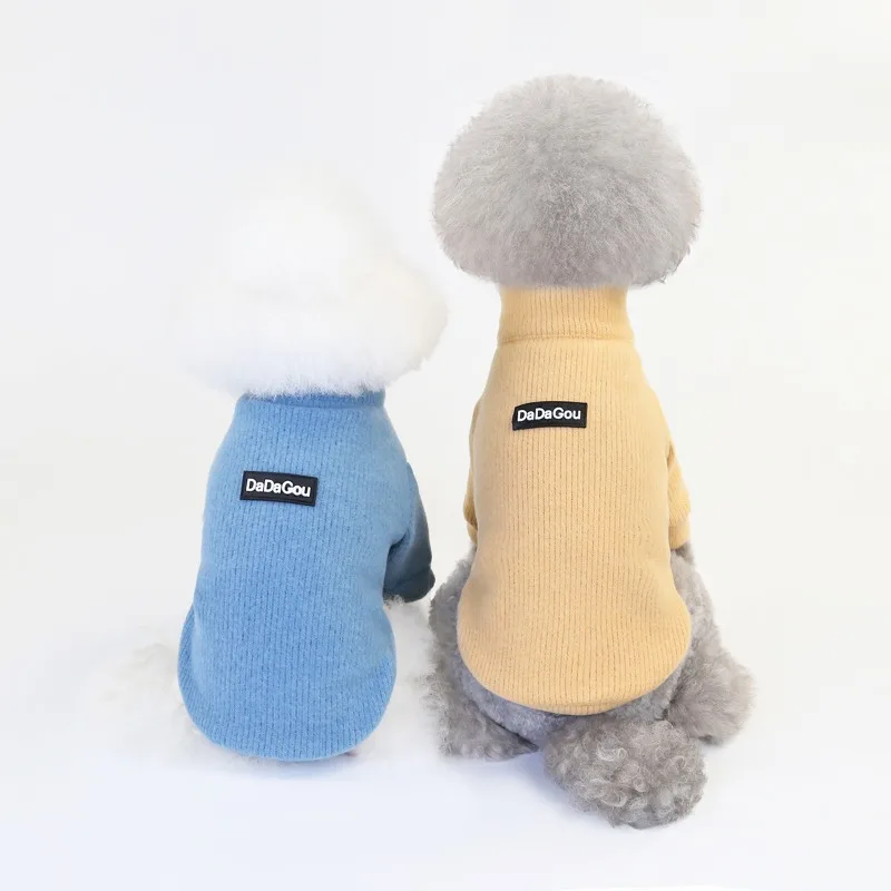 

Pet Clothing Dog Clothes Autumn and Winter New Style with Zippers for Cat Winter Clothes Warm Clothing Green Yarn Pet Product