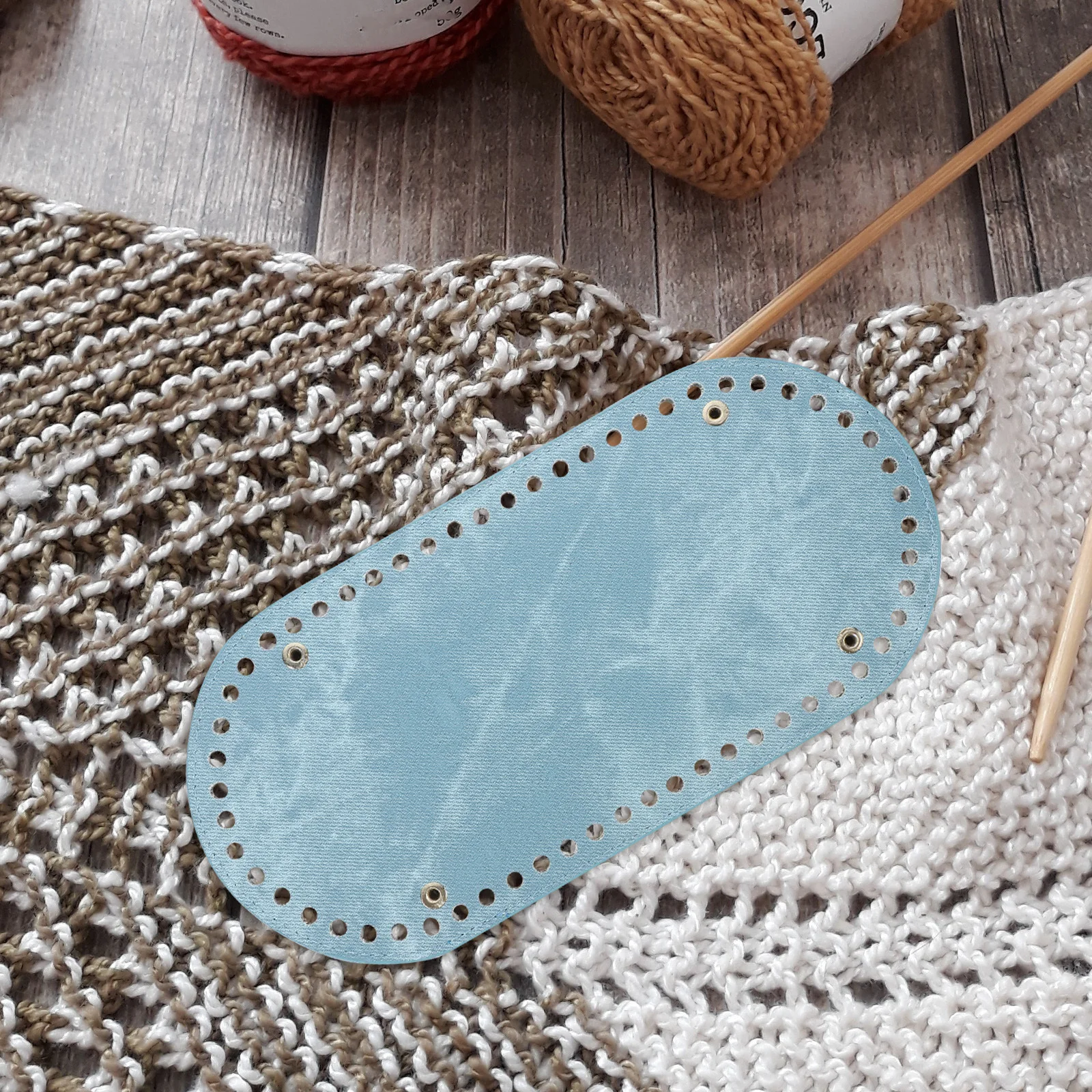 

Denim Cloth Handmade Bag Bottom Base Durable DIY Sewing Crochet Pouch Wear-Resistant Needle Plate Grey DIY Bag Material