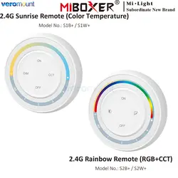 Miboxer 4-Zone Sunrise Remote S1W+ Rainbow Remote S2W+ LED Controller For Mi-Light 2.4G Color Temperature RGB+CCT Series Produt