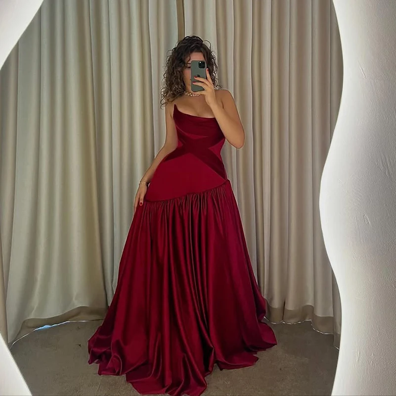 

Thinyfull 2026 A-Line Prom Evening Dresses Saudi Arabia Strapless Corset Back Party Dress Night Cocktail Prom Gowns Customized