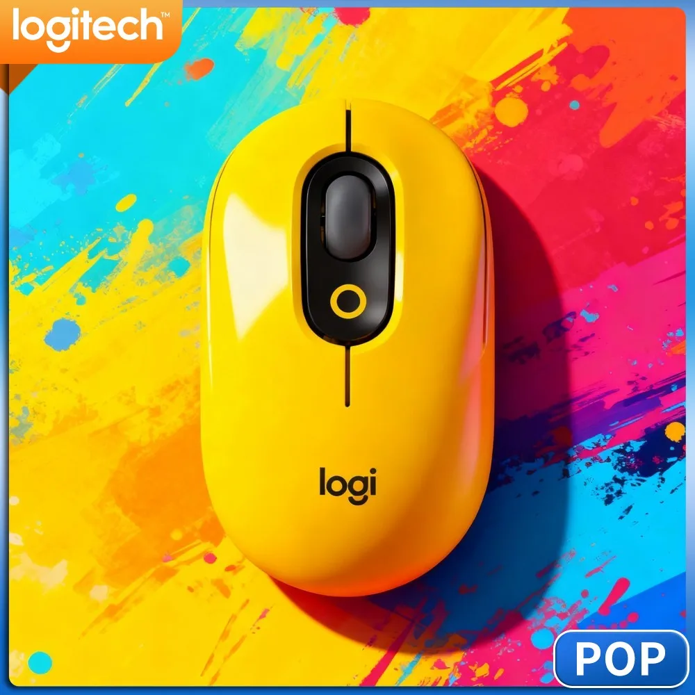 Logitech M350 POP Bluetooth Wireless Mouse 10‑M‑Working‑Range Recycled‑Plastic For Yacht‑Concept‑Design Staff