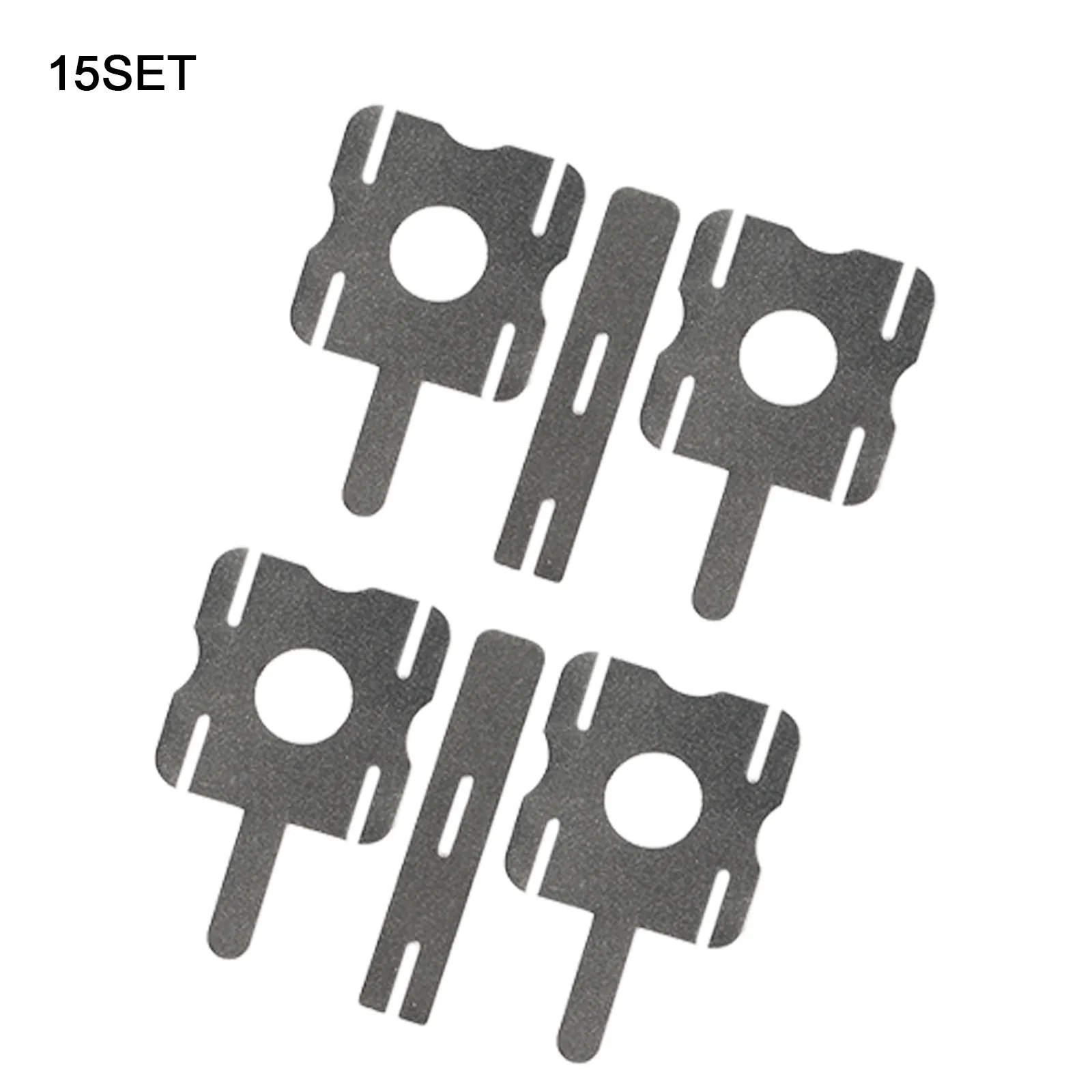 15 conjuntos (60 peças) folhas de tira de cinta de aço niquelado para bateria, soldagem a ponto, ferramenta elétrica doméstica, acessórios de substituição