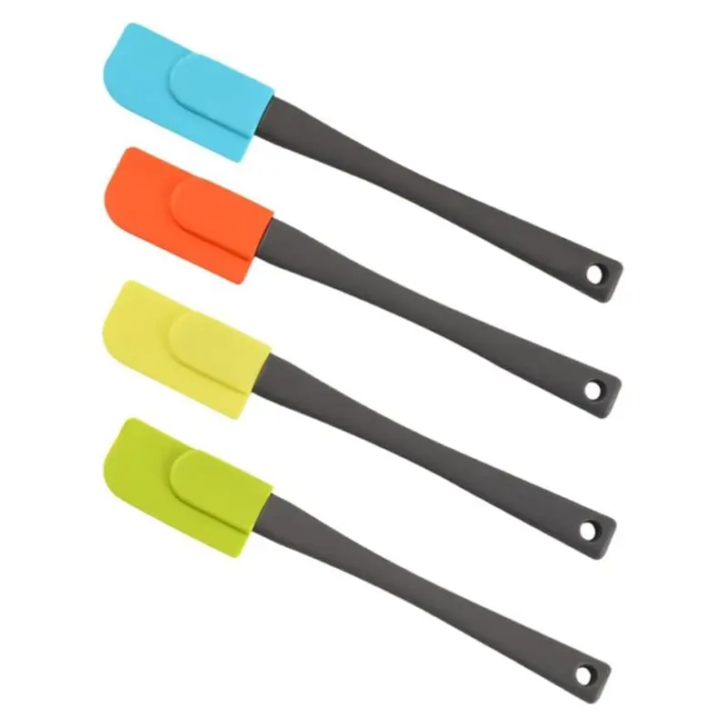 ALIM-Multi-Purpose Kitchen Utensil For Cutting Silicone Butter And Cheese Spreaders 4Pcs In Random Colors Featuring Plastic Hand