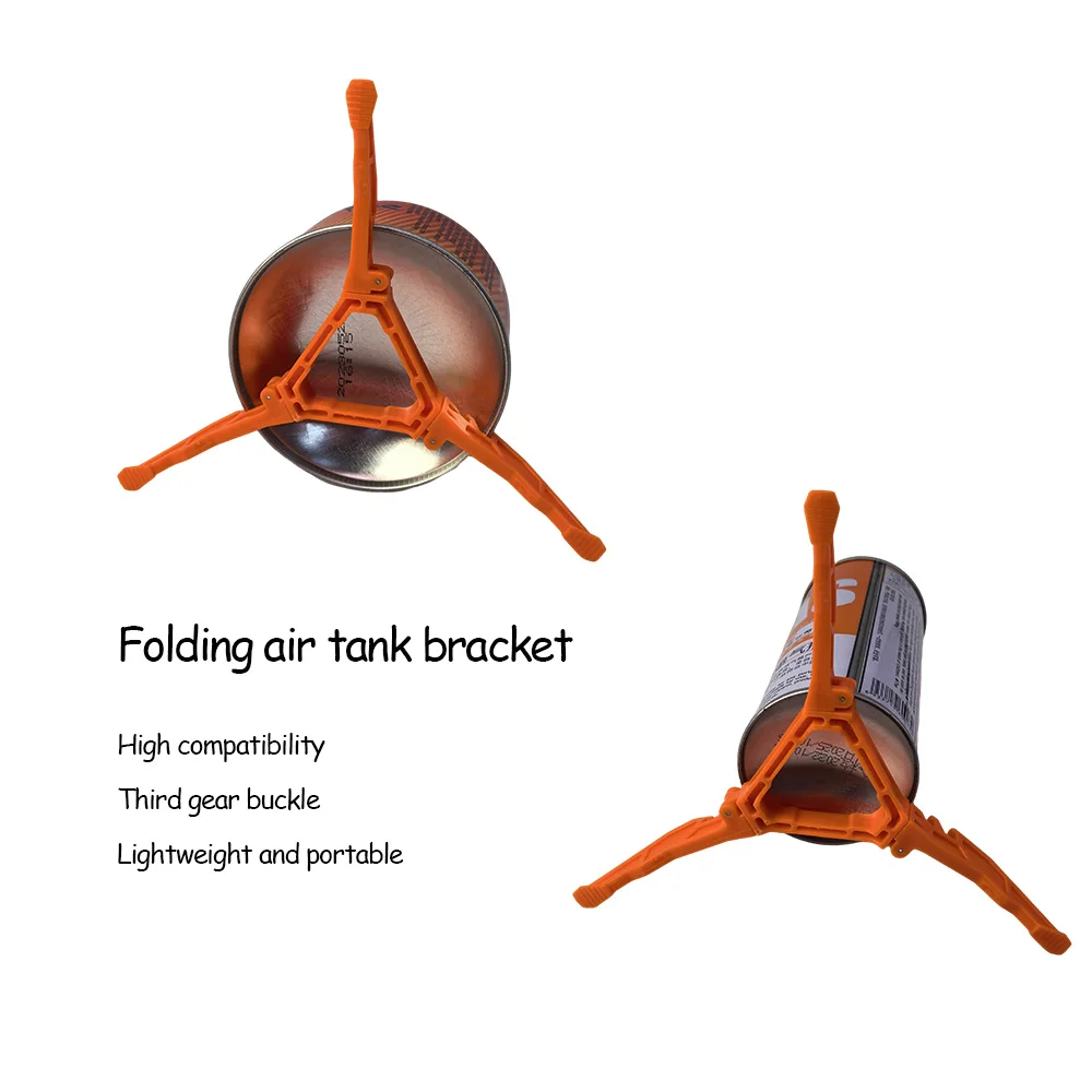 2 قطعة التخييم في الهواء الطلق علبة الغاز حامل طوي في الهواء الطلق خزان الغاز قوس موقد للتخييم زجاجة حامل حامل ثلاثي القوائم العالمي