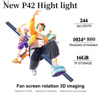 3D Advertising Projector Wifi Led Sign Holographic Lamp Player Remote Advertise Display 3D Fan Hologram Projector Logo Light