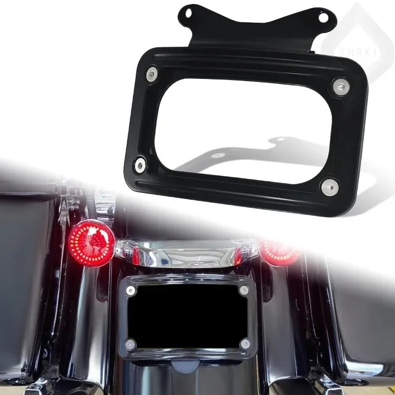 

Motorcycle Curved License Plate Mount Frame For Harley Road King FLHRXS FLHX FLHXS FLHXST 2010-2023 2025