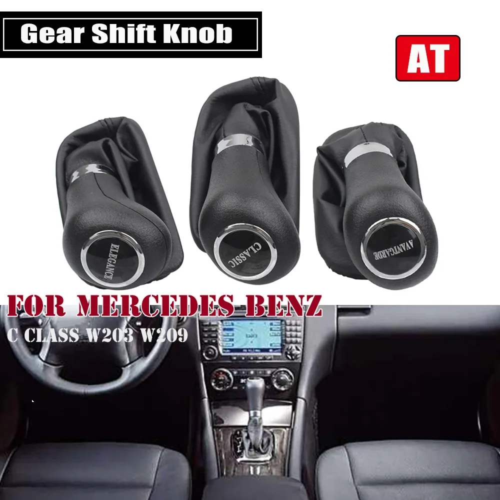 

Автоматическая ручка переключения передач, рычаг переключения передач с чехлом из искусственной кожи для Mercedes Benz C Class W203 W209
