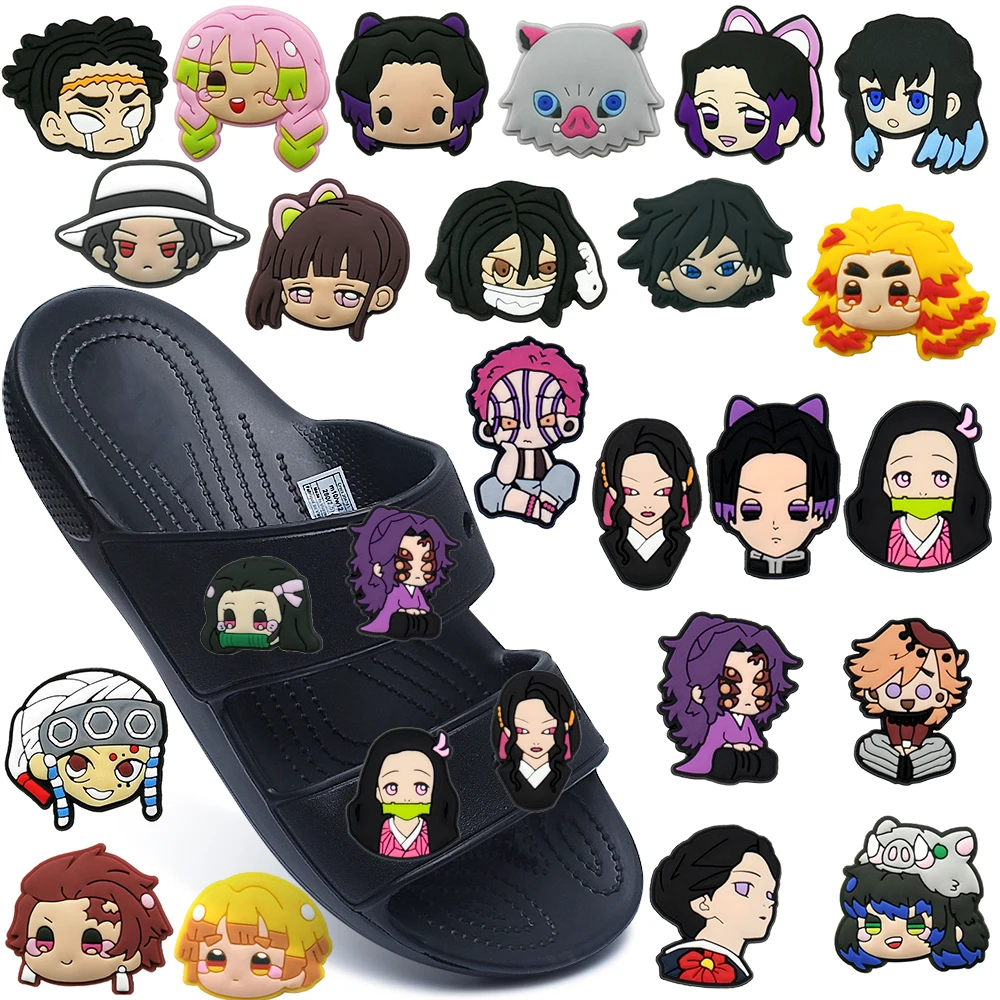 Hot Sale Anime Figure Designer  Charms Garden Shoe Accessories Buckle Fit Clogs Decaration Sandals Decorate Men Women Gift