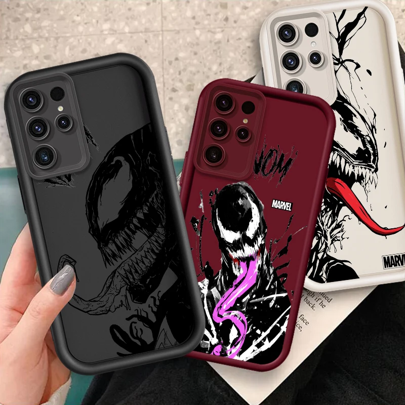 

Marvel Venom Anime Cool For Samsung Note 20 S24 S23 S22 S21 S20 Ultra Plus FE A25 A23 A22 A15 A31 5G Eye Ladder Funda