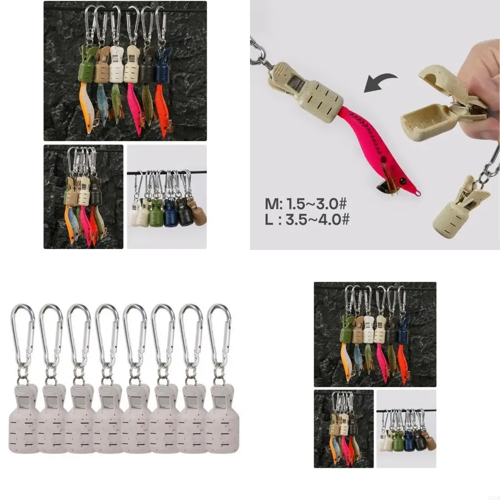 8Pcs Squid Jig Bait…