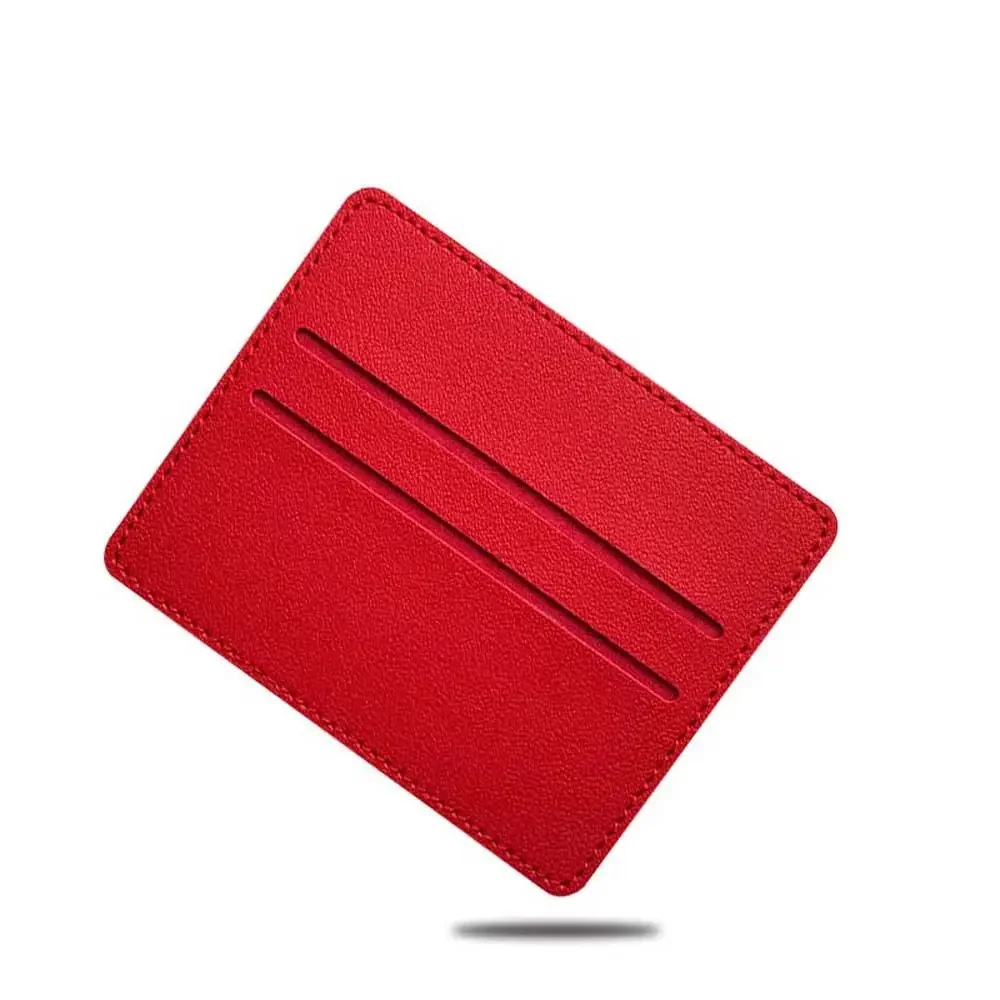 Men Women Credit ID Card Thin PU Leather Bank Card Bag Slim Card Holder Coin Pouch Business Wallet