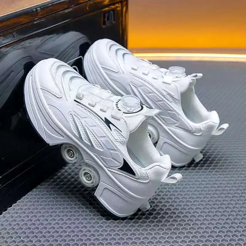 زلاجات دوارة قماشية جديدة بتصميم رباعي العجلات قابل للسحب لعشاق الرياضة، أفضل الخيار للهدايا #5