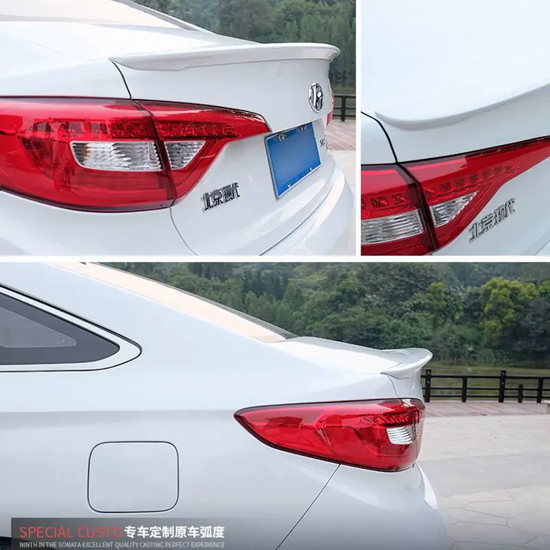 

Для Hyundai Sonata 2014 2015 2016, АБС-пластик, хвостовое крыло багажника, неокрашенное крыло праймера, задний спойлер на крышу