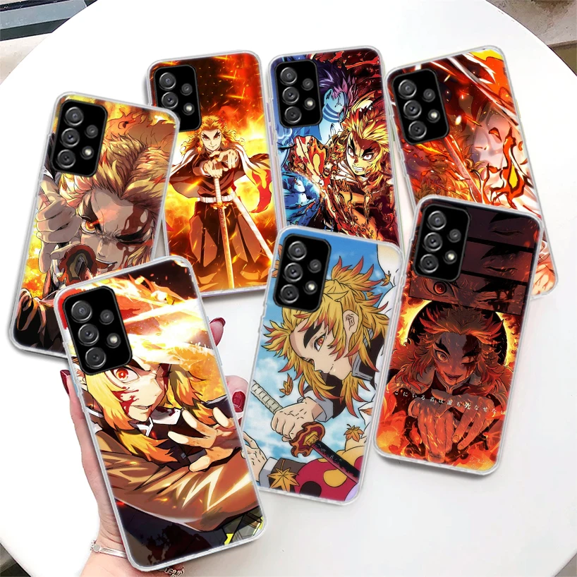 Demon Slayer Rengoku Kyoujurou Phone Case For Samsung Galaxy A52 A53 A54 A55 A12 A13 A14 A15 A22 A23 A24 A25 A32 A33 A34 A35 A03